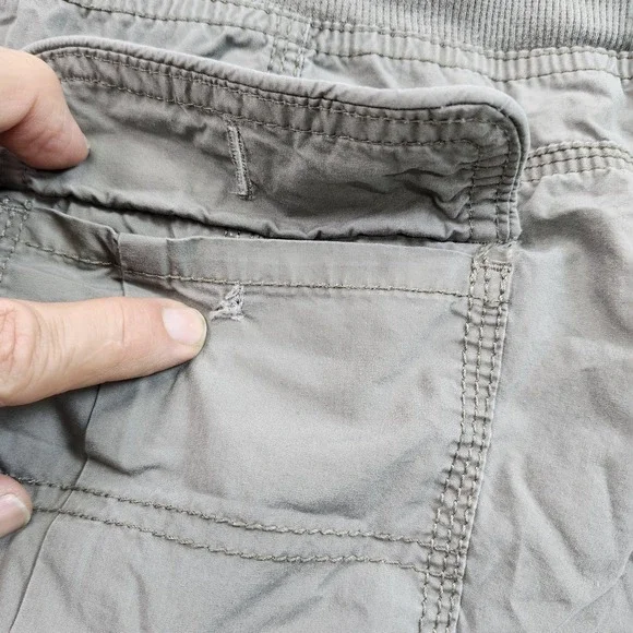 Calvin Klein Pants Womens M Green Capri Cargo Drawstring Elastic Waist Pockets - Picture 10 of 13